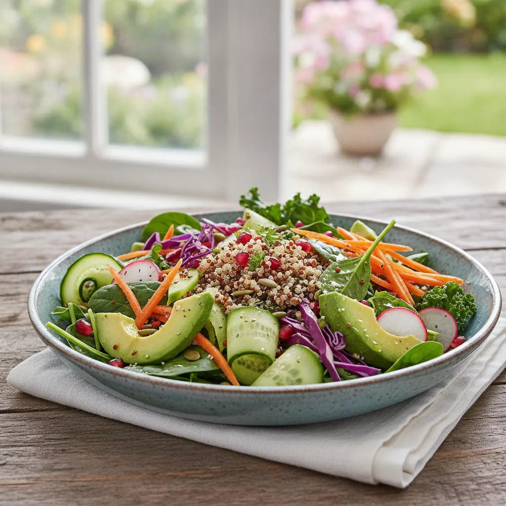 Salada verde crocante